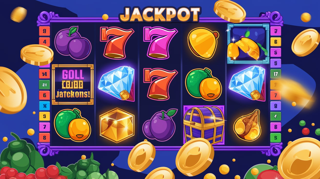 PGM789 slot ဂိမ်းကို jackpot သင်္ကေတများနှင့် တက်ကြွသောဂရပ်ဖစ်များဖြင့် ပြသထားသည့် တက်ကြွသောမျက်နှာပြင်။